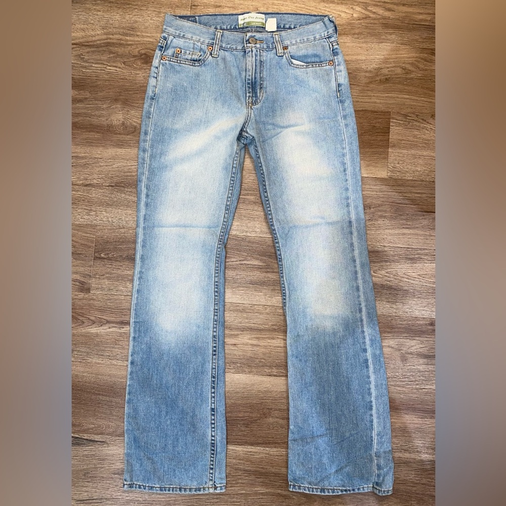 Old Navy Low Waist Blue Straight Jeans Classic Style
